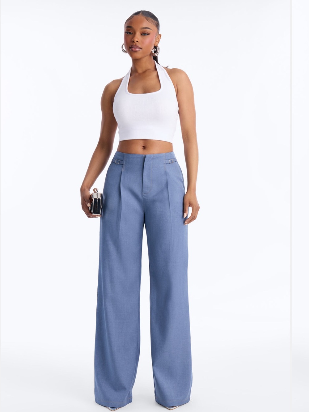 Fashion Nova Angela High Rise Trouser 33” Inseam Dress Pants S Tall